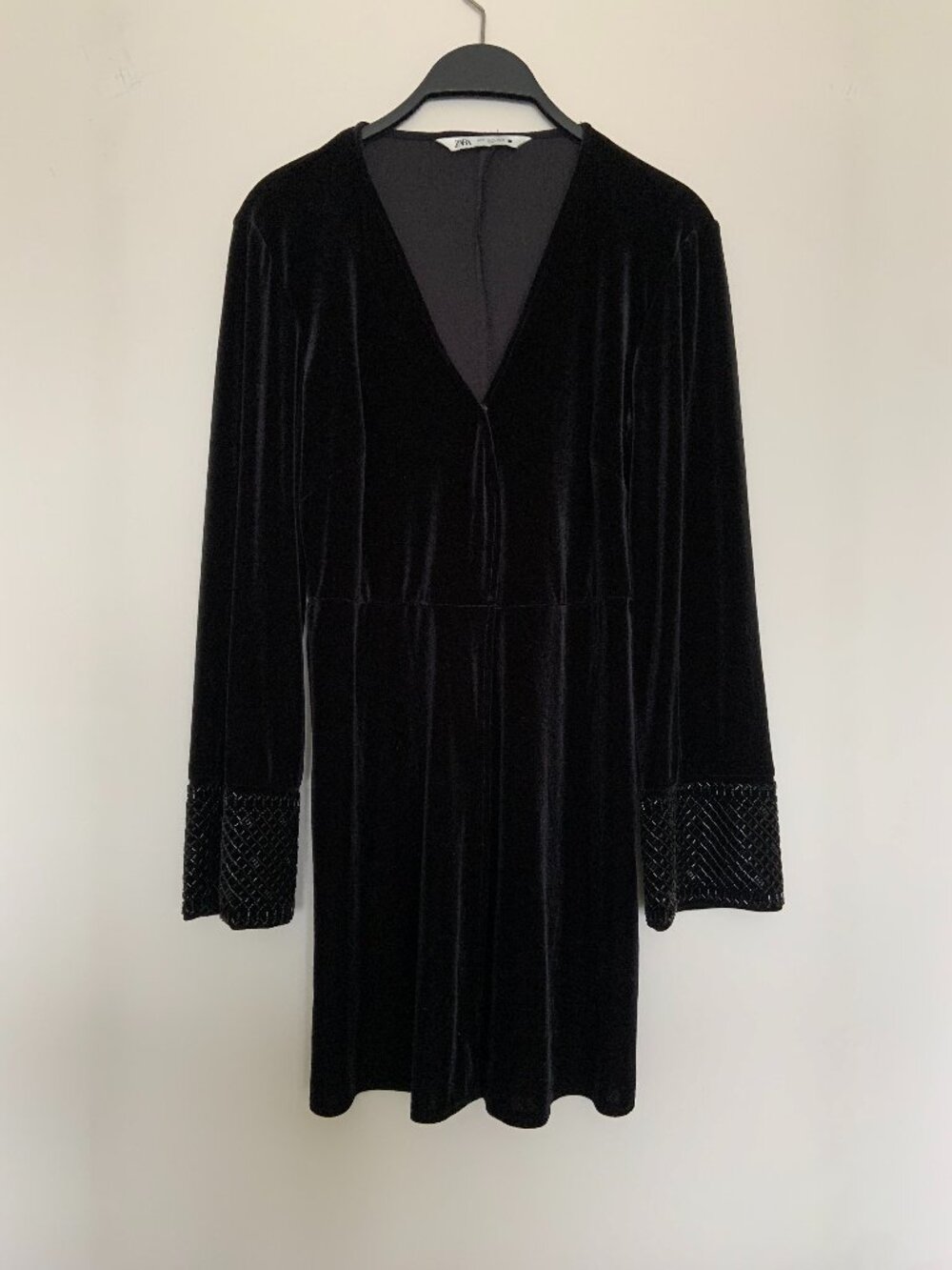 Zara black velvet dress
